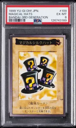 1999 YU-GI-OH! JPN BANDAI-3RD GENERATION #109 MAGICAL HATS PSA 6 - Image 1