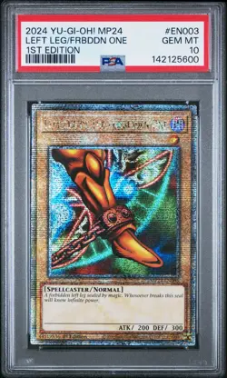 2024 YU-GI-OH! MP24-25TH ANV 1ST ED #EN003 LEFT LEG OF THE FORBIDDEN ONE PSA 10 - Image 1