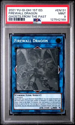 2021 YU-GI-OH! GHOSTS FROM THE PAST 1ST EDITION #EN131 FIREWALL DRAGON PSA 9 - Image 1