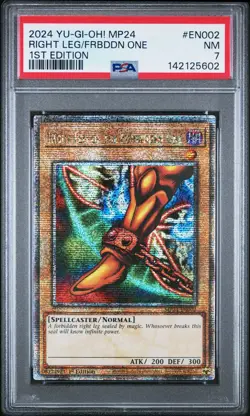 2024 YU-GI-OH! 1ST ED #EN002 RIGHT LEG OF THE FORBIDDEN ONE PSA 7 - Image 1