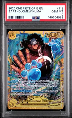 2025 ONE PIECE OP12-LEGACY OF THE MASTER #119 BARTHOLOMEW KUMA PSA 10 - Image 1