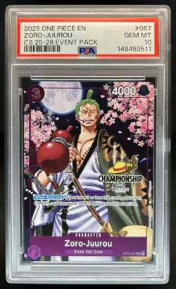 2025 One Piece Event Pack Vol.5 Zoro-Juurou Promo #OP05-067 PSA 10 GEM MINT - Image 1