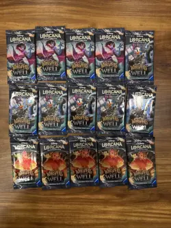 NEW SEALED Disney Lorcana TCG Whispers In The Well English 15x Booster Packs - Image 1