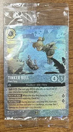 Disney Lorcana: Fabled - Tinker Bell 11/P3 Glimmer Foil Promo - Sealed - Image 1