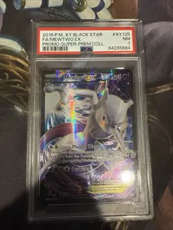 Pokemon Mewtwo EX TCG Full Art Black Star Promo Card XY125 PSA 7 - Image 1