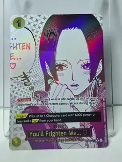 Bandai One Piece CCG Boa Hancock You'll Frighten Me... OP14-118 Event Holo Card - Image 1