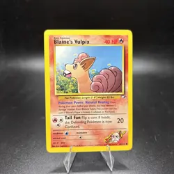 Blaine's Vulpix 65/132 Gym Heroes Series Common Basic Pokemon Card WOTC NM -j - Image 1