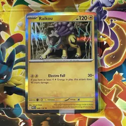Pokemon Raikou Rare Holo 048/132 Me01: Mega Evolution TCG Card - Image 1