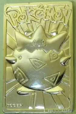 Loose 1999 Burger King Pokemon 23K Gold Plated Togepi Card - Image 1