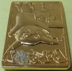 Loose 1999 Burger King Pokemon 23K Gold Plated Pikachu Card - Image 5
