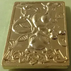 Loose 1999 Burger King Pokemon 23K Gold Plated Mewtwo Card - Image 5
