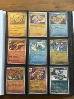 Prismatic Evolutions Eevee Binder With 27 Pokemon 151 Reverse Holos Card Lot NM - Image 1