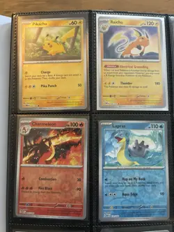 Prismatic Evolutions Eevee Binder With 27 Pokemon 151 Reverse Holos Card Lot NM - Image 3
