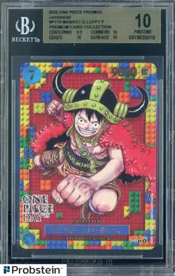 2025 One Piece Promos JPN P110 Monkey D. Luffy Premium Card BGS 10 PRISTINE - Image 1