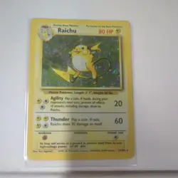 Pokemon TCG Raichu Base Set Holo Rare Card 14/102 - Image 1