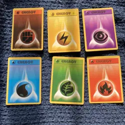 Pokemon 1999 Base Set Unlimited Energy 6 Card Set / Lot # 97-102 Mint - Image 1