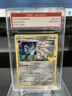 SOLGALEO 2020 HOLO FOIL #021/025 Pokemon RARE Card GRADED 10 MINT - Image 1