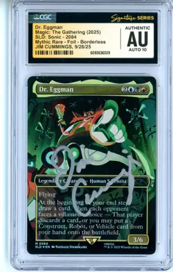 CGC Auto 10 Signed Jim Cummings Dr. Eggman (Rainbow Foil) Secret Lair Drop Foil - Image 1