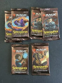 LOT of (6) Magic The Gathering MTG Strixhaven Factory Sealed Booster Packs - Image 1