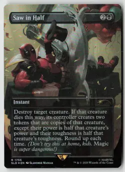 Saw in Half (Rainbow Foil) Secret Lair Drop Series (1755) Foil - MTG - MP - Image 1