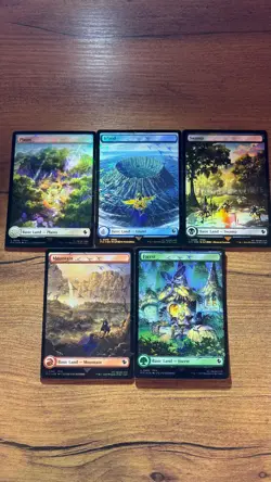 Plains, Forest, Island, Swamp, Mountain Set (Chocobo Track Foil) - FINAL FANTASY - Image 1