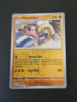Reverse Holo Foil Pokemon 151 Scarlet Violet Hitmonlee 106/165 Card - Image 1