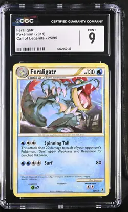 CGC 9 MINT Feraligatr 2011 Call of Legends 25/95 Pokemon Card - Image 1