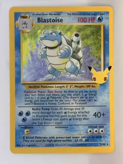 Blastoise 2/102 Pokemon Card - Celebrations: Classic Collection - NM - Image 1