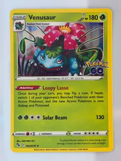 Venusaur Holo Rare Holo Pokemon GO 003/078 NM - Image 1