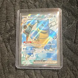 Pokemon Blastoise ex Scarlet & Violet 151 Ultra Rare Full Art Holo 184/165 TCG - Image 1