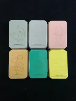 2025 Pokemon TCG S-Chinese Kanto Mini Tins Starly Ferrothorn Bonsly Lot*6 LU57 - Image 2