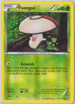 Foongus - 12/135 - Reverse Holo - Black & White 8: Plasma Storm - Pokemon - LP - Image 1