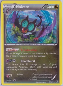 Noivern - 77/111 - Holo Rare - XY: Furious Fists - Pokemon - Damaged - Image 1