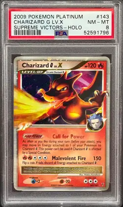 Charizard G LV.X Holo 143/147 PSA 8 NM-MT Pokemon Supreme Victors Holo - Image 1