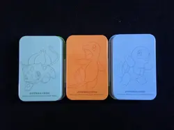 2025 Pokemon TCG S-Chinese Kanto Mini Tins Bulbasaur Charmander Lot*3 LU57 - Image 2