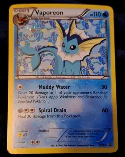 Pokemon TCG Vaporeon Black Star Promos BW89 Holo TOP LOADED Card MINT NEW - Image 2