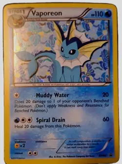 Pokemon TCG Vaporeon Black Star Promos BW89 Holo TOP LOADED Card MINT NEW - Image 3