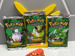 *EMPTY* 3 Pokemon Booster Pack Sleeves - Jungle Set - Image 1
