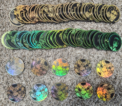 Official Pokemon TCG Coins x82 (36 Larry, 36 Erika, 10 Dragonite) - Image 1