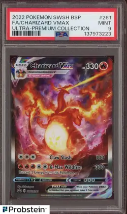 2022 Pokemon BSP SWSH261 SWSH Ultra Premium Collection 261 Charizard Vmax PSA 9 - Image 1