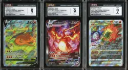 Lot of (3) CGC 9 Sequential Set 2022 Pokemon BSP UPC Miscut Charizard - Image 1