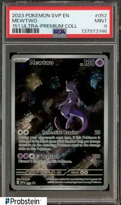 2023 Pokemon SVP EN 151 Ultra Premium Collection UPC #052 Mewtwo PSA 9 MINT - Image 1