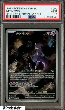 2023 Pokemon SVP EN 151 Ultra Premium Collection UPC #052 Mewtwo PSA 9 MINT - Image 1