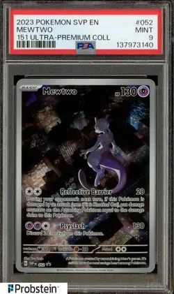 2023 Pokemon SVP EN 151 Ultra Premium Collection UPC #052 Mewtwo PSA 9 MINT - Image 1