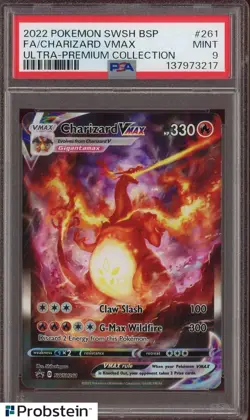 2022 Pokemon BSP SWSH261 SWSH Ultra Premium Collection 261 Charizard Vmax PSA 9 - Image 1