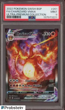 2022 Pokemon BSP SWSH261 SWSH Ultra Premium Collection 261 Charizard Vmax PSA 9 - Image 1