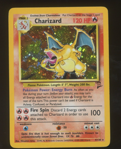 Pokemon 2000 Base Set 2 #4 Charizard Holo Card - Image 1