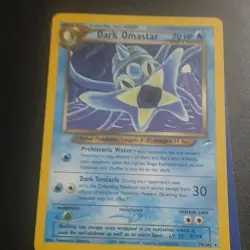 Pokemon Dark Omastar Neo Destiny Rare 19/105 Regular English 2002 70 HP Stage 2 - Image 1