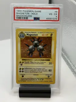 1999 Pokemon Magneton Holo Shadowless Base Set 9/102 PSA 4 VG-EX - Image 1