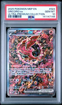 2025 POKEMON MEP EN-ME BLACK STAR PROMO #024 ORICORIO EX PSA 10 - Image 1